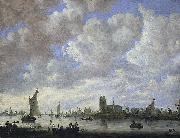 Jan van  Goyen View of the Merwede off Dordrecht oil painting